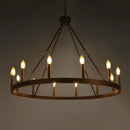 Bronze bronze decorbites iron round led pendant chandelier living room