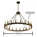 Bronze bronze decorbites iron round led pendant chandelier living room