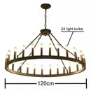 Bronze bronze decorbites iron round led pendant chandelier living room