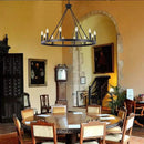 Bronze bronze decorbites iron round led pendant chandelier living room