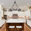 Bronze bronze decorbites iron round led pendant chandelier living room