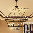 Bronze bronze decorbites iron round led pendant chandelier living room