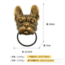 Bronze dog and bat head door knocker – courtyard wall pendant