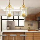 DecorBites™ Bronze Glass Chandelier Pendant Light for Living Dinner Room, Corridor