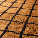 Bronze Grid - Luxury Shag Moroccan Rug