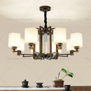 Bronze high jump floor hollow chandelier for duplex living room
