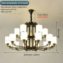 Bronze high jump floor hollow chandelier for duplex living room