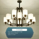Bronze high jump floor hollow chandelier for duplex living room