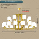 Bronze high jump floor hollow chandelier for duplex living room
