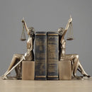 Bronze justice goddess statue bookends study room decor