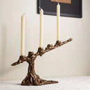 Bronze tree branch bamboo candle holder dining room centerpiece