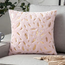 DecorBites™ Bronzed Feather Style Plush Pillowcase - Festive Home Decor