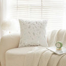 DecorBites™ Bronzed Feather Style Plush Pillowcase - Festive Home Decor