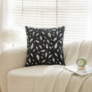 DecorBites™ Bronzed Feather Style Plush Pillowcase - Festive Home Decor