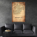 Brooklyn Vintage Map Canvas