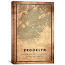 Brooklyn Vintage Map Canvas