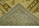 Brown And Beige Modern Traditional Design 5x8 Hand Knotted Wool Area Rug