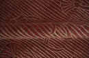 Brown and Gold Modern Stripes Shehnai Print 5x8 Hand loom wool and Art Silk Area Rug