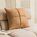 DecorBites™ Brown Geometric Embroidery Plush Cushion Cover, Nordic Luxury Home Decor Pillow Case