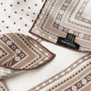 Verona - Silk Neckerchief - White & Sand