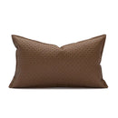 DecorBites™ Brown Beige Faux Leather Cushion Cover 45x45cm for Home Sofa Living Room