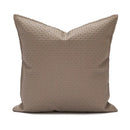 DecorBites™ Brown Beige Faux Leather Cushion Cover 45x45cm for Home Sofa Living Room