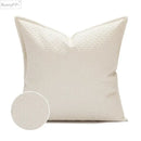 DecorBites™ Brown Beige Faux Leather Cushion Cover 45x45cm for Home Sofa Living Room