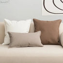 DecorBites™ Brown Beige Faux Leather Cushion Cover 45x45cm for Home Sofa Living Room