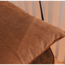 Brown corduroy patchwork cushion cover living room pillow case