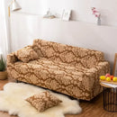 Brown damask solid embossed sofa cover slipcovers living room decor