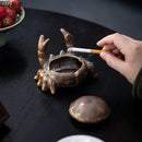 Brown decorbites crab ceramic ashtray and phone holder office decor