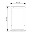 Brown Industrial Rectangle Beveled Glass Wall Mirror