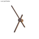 DecorBites™ Brown Metal Post Modern Wall Sconce - Stylish Living Room Lighting