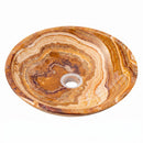 Brown Onyx Round Vessel Sink - 16"x16"x4" - Polished