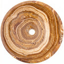 Brown Onyx Round Vessel Sink - 16"x16"x4" - Polished