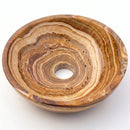 Brown Onyx Round Vessel Sink - 16"x16"x4" - Polished