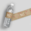 Brown Paper Birds Water Bottle Labels
