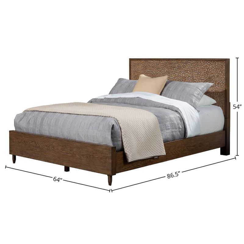 Brown Pearl Platform Bed, Brown Bronze