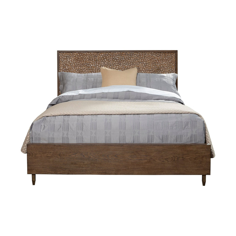 Brown Pearl Platform Bed, Brown Bronze