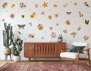 Boho Foliage & Butterfly wall decals - Fabric Nursery Wall Art Decals