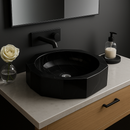 Geometric Black Marble Sink