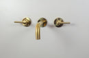 Brushed Brass Bathroom Faucet - Wall Mount Bathroom Faucet