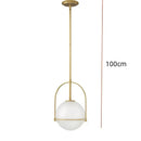 Brushed brass glass ball ceiling light for living room