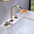 Brushed Gold 3-Hole Double Handle Bathroom Sink Faucet