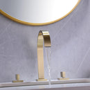 Brushed Gold 3-Hole Double Handle Bathroom Sink Faucet