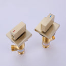 Brushed Gold 3-Hole Double Handle Bathroom Sink Faucet