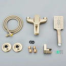 Brushed gold and black shower faucet mixer set bathroom fixture