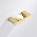 Brushed gold and white stainless steel bathroom accessory set