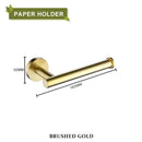 Brushed gold bathroom accessories set hand towel bar and paper holder