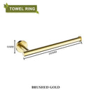 Brushed gold bathroom accessories set hand towel bar and paper holder